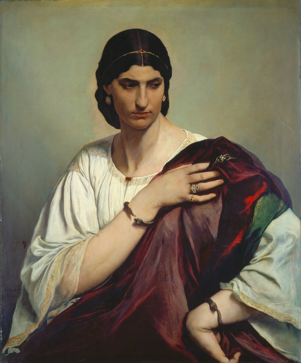 Egy római nő portréja alkotó: Anselm Feuerbach