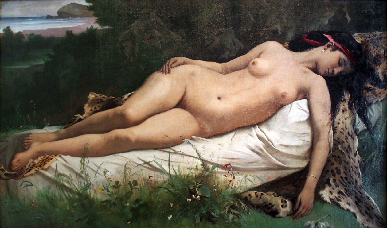 Pihenő nimfa alkotó: Anselm Feuerbach