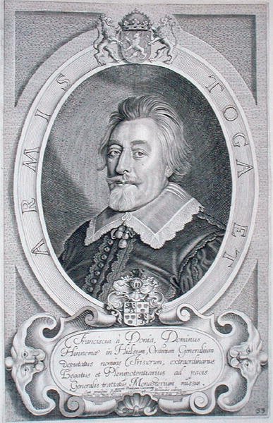 Frans van Donia († 1651) a „Portraits des Hommes Illustres” című művéből, Petrus de Iode metszete, 1706-ban megjelent (metszet) alkotó: Anselmus van (after) Hulle