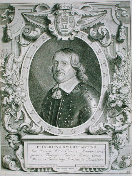 Frigyes Vilmos, Szászország választófejedelme, a „Portraits des Hommes Illustres” című művéből, Petrus de Iode metszete, 1706-ban megjelent (metszet) alkotó: Anselmus van (after) Hulle