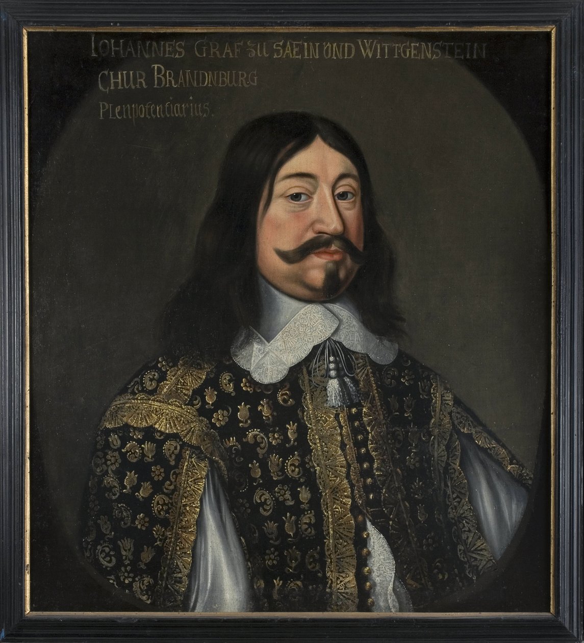 Jean VIII comte de Sayn Wittgenstein Hohenstein – VIII. János (1601-1657), Sayn-Wittgenstein-Hohenstein grófjának portréja, Hulle, Anselm van, utána (1601-1674 után). Olajfestmény. Mérete: 73x64 cm. Nemzeti Múzeum Stockholm alkotó: Anselmus van (after) Hulle