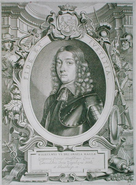 VI. Vilmos (1629-63) Hesse-Cassel földgrófja, a „Portraits des Hommes Illustres”-ből, T. Matham metszete, 1706-ban megjelent (metszet) alkotó: Anselmus van (after) Hulle