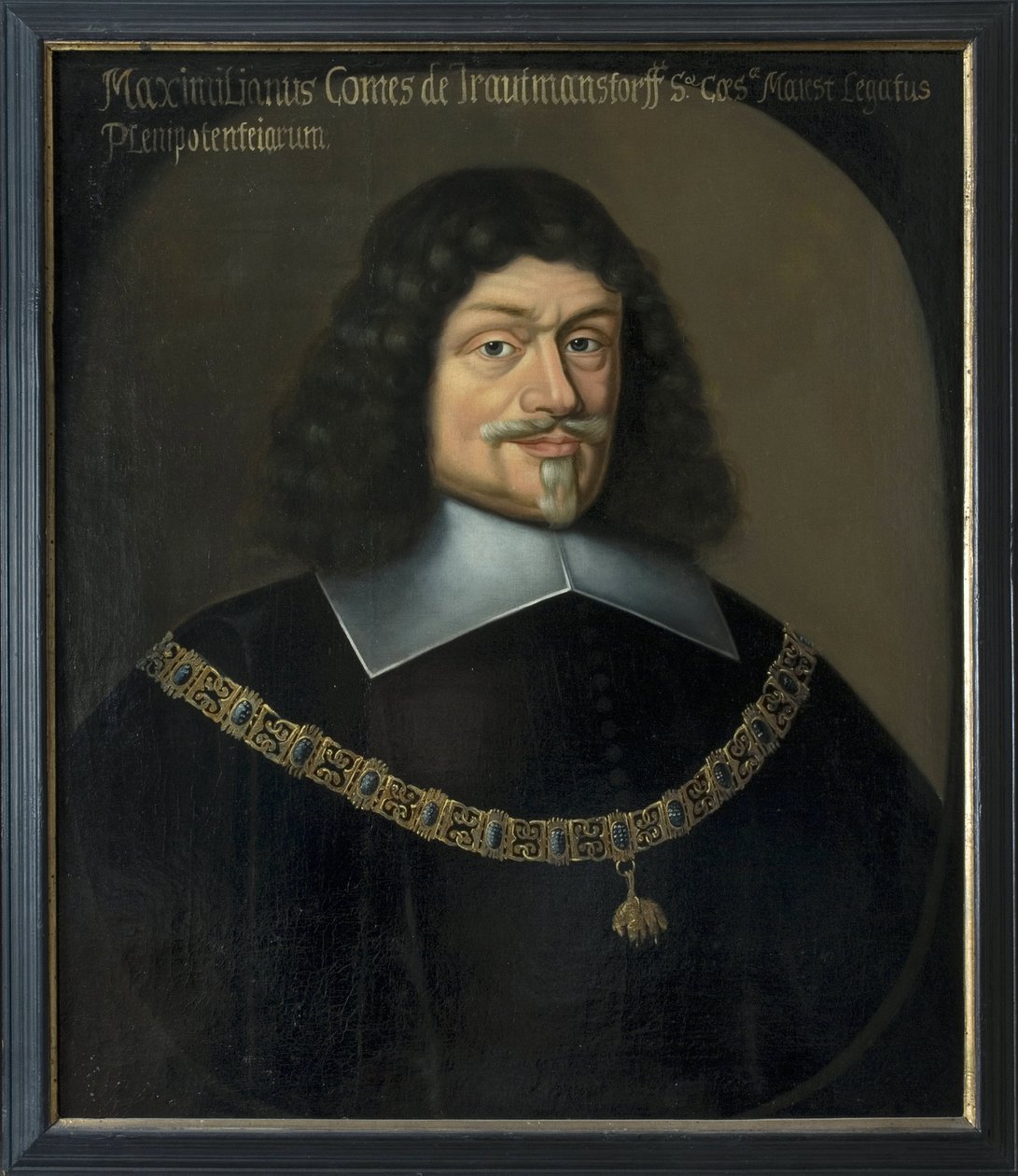 Maximilian von und zu Trauttmansdorff (1584-1650) portréja, Hulle, Anselm van, utána (1601-1674 után). Olajfestmény. Mérete: 73x63 cm. Stockholmi Nemzeti Múzeum alkotó: Anselmus van Hulle