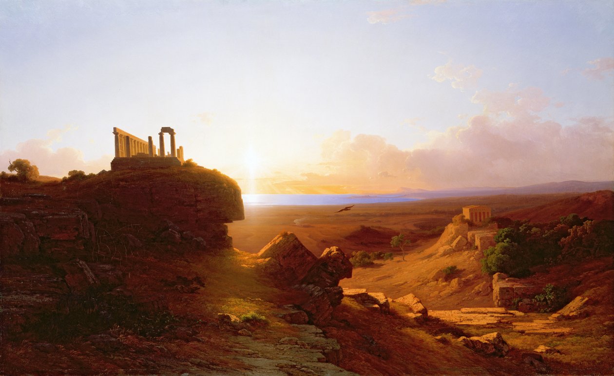Romantikus táj, 1860 alkotó: Antal Ligeti