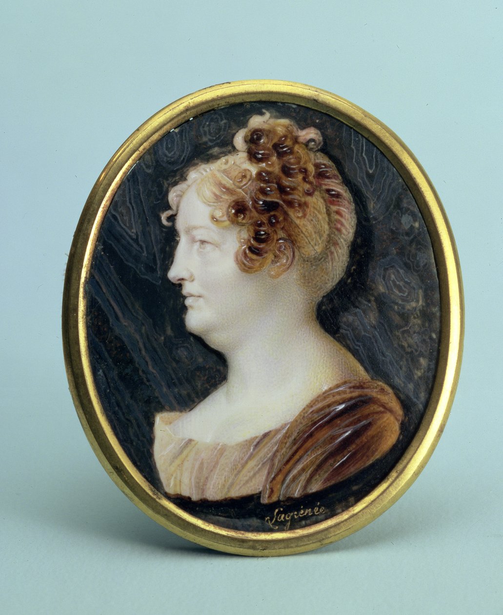 Maria Alekseevna Naryskina (1762-1822) portréja, 1817-25 (nap és guahe elefántcsonton) alkotó: Anthelme Francois Lagrenee