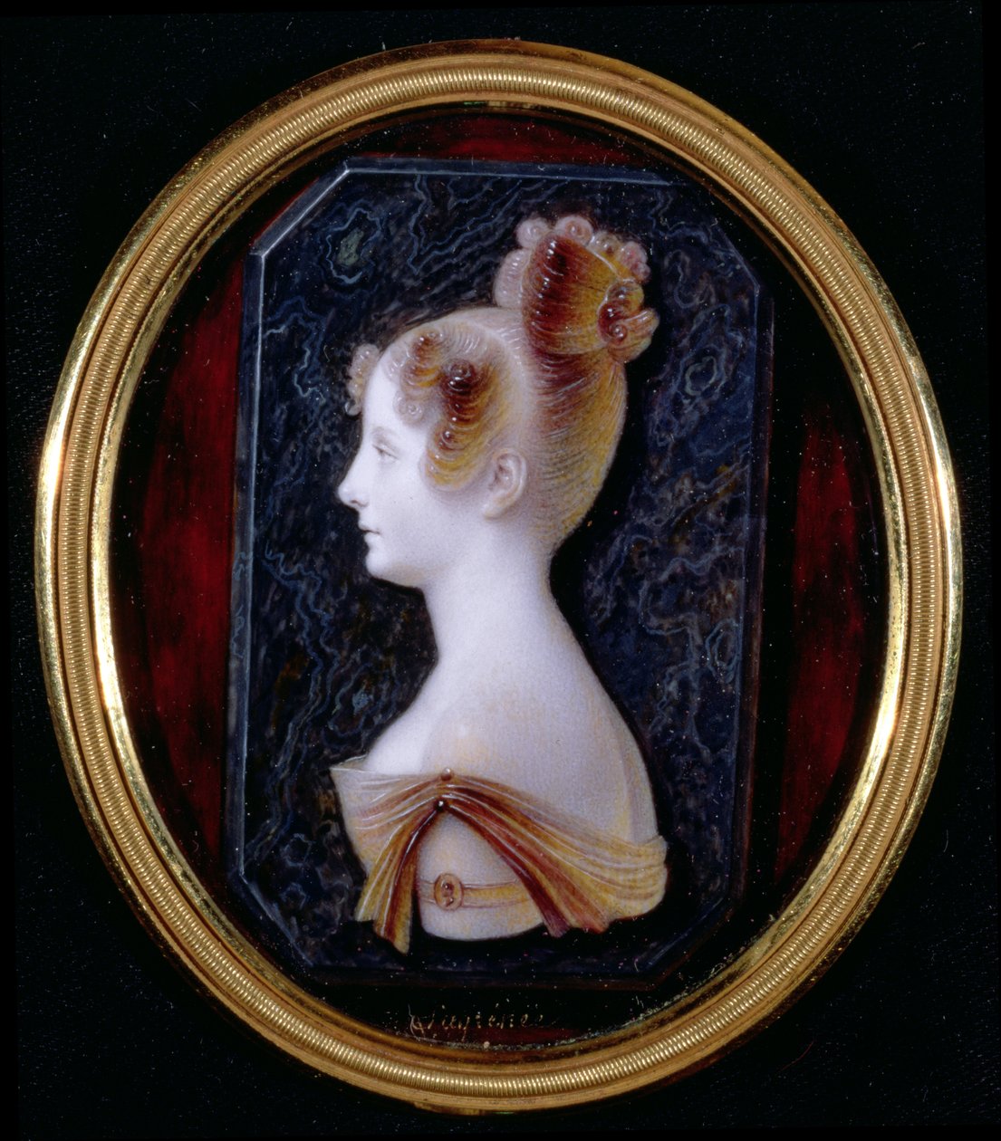 Elena Pavlovna hercegnő portréja, 1820 körül (wc és gouache a zománcon) alkotó: Anthelme Francois Lagrenee