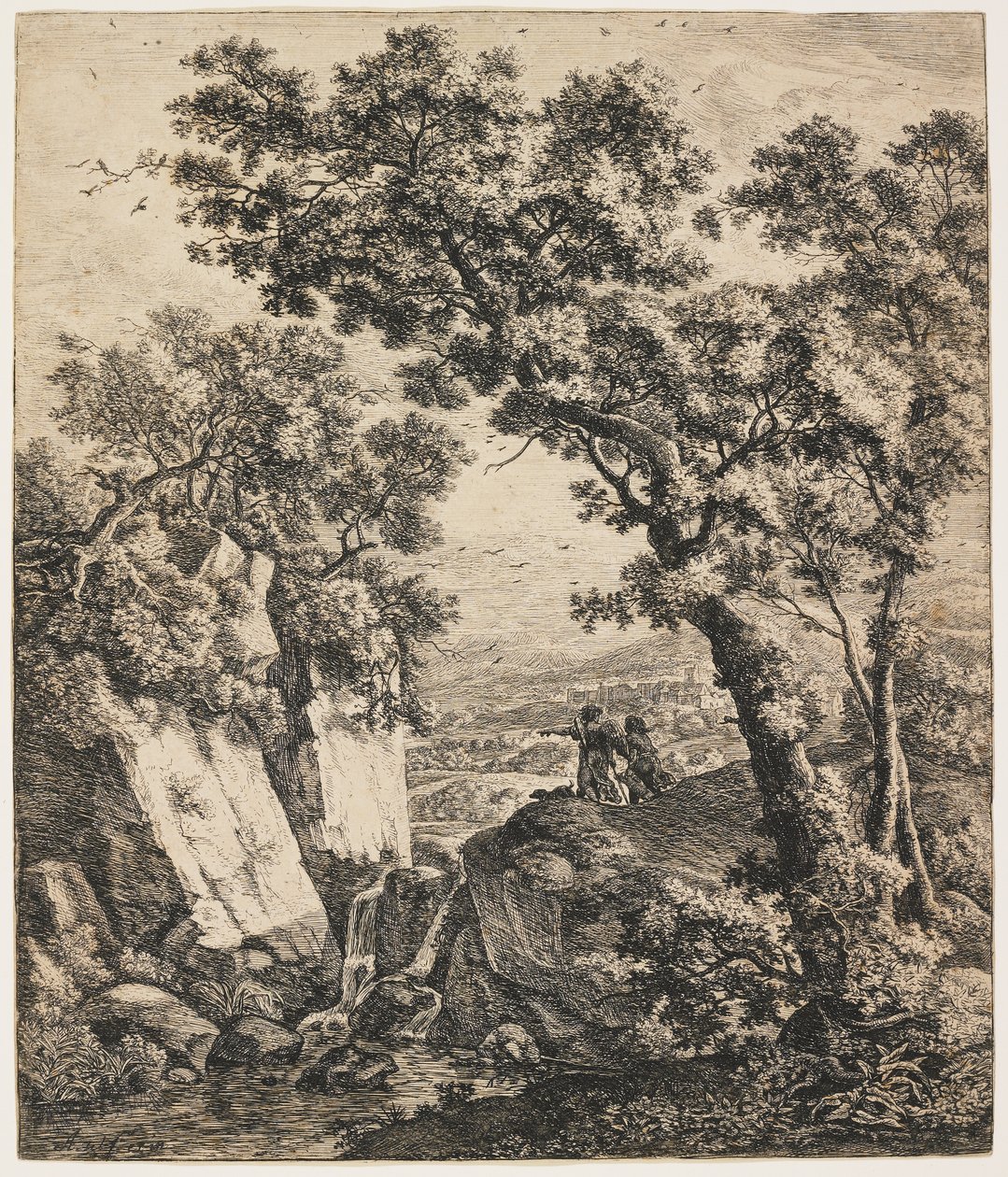 Táj Tóbiással és az angyallal, c. 1660 alkotó: Anthonie Waterloo