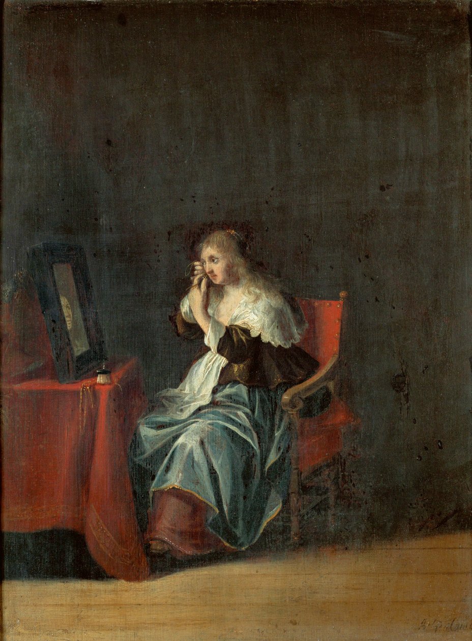 Az öt érzékszerv: látás (festmény fára) alkotó: Anthonie (1601-73) Palamedesz
