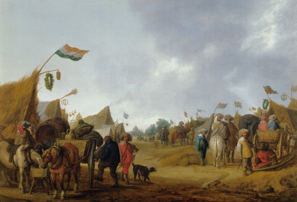 Katonai tábor, 1634 alkotó: Anthonie Palamedesz