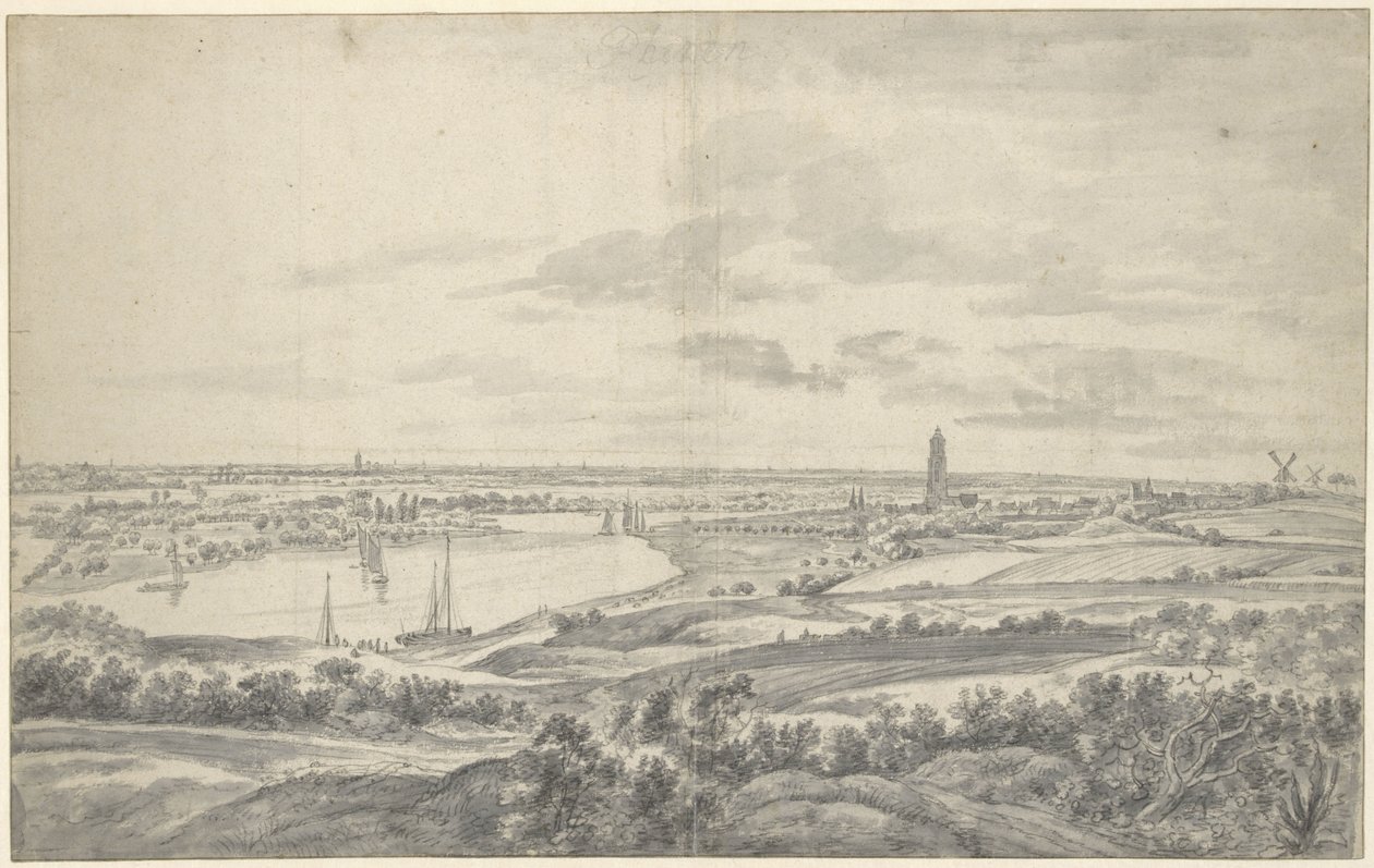 Rhenen kilátása alkotó: Anthonie Waterloo