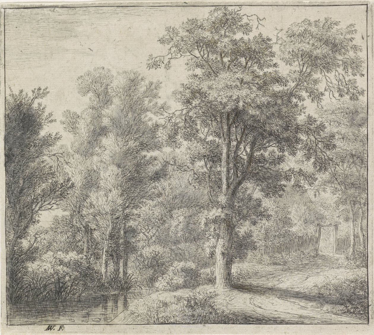 Bejárat az erdőbe Forest Views, A sorozat (sorozat címe) alkotó: Anthonie Waterloo