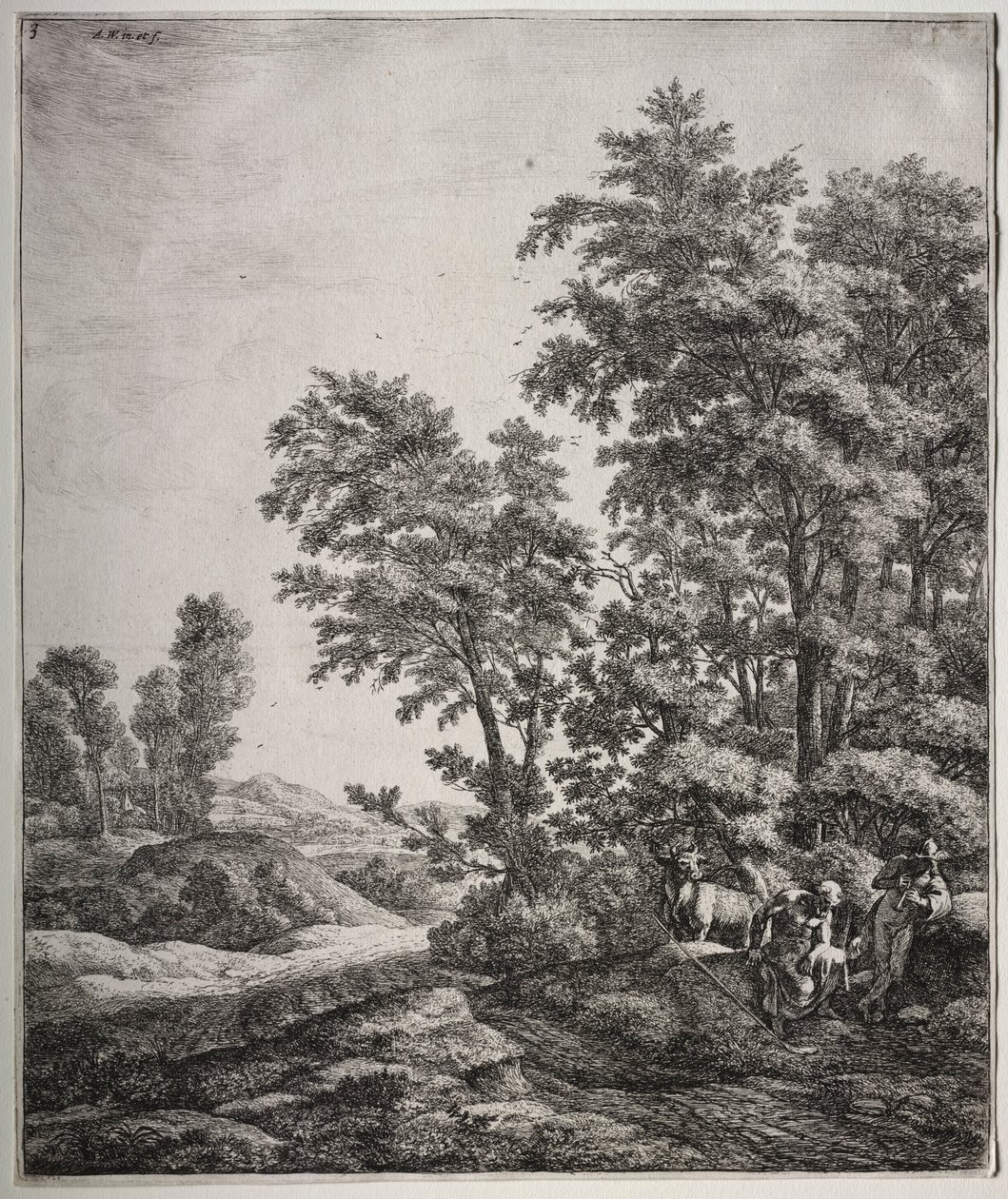 Merkúr és Argus. alkotó: Anthonie Waterloo