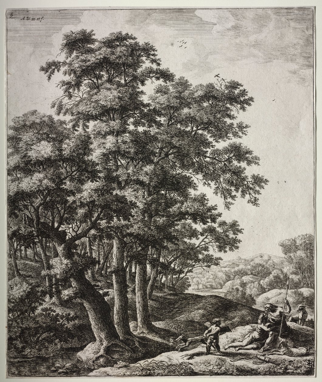 Vénusz és Adonisz. alkotó: Anthonie Waterloo