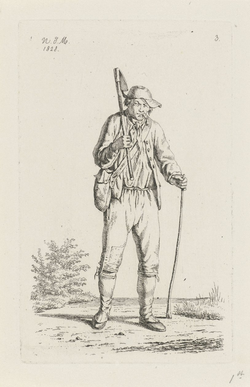 Ardenneki gazda kapával Farmerek és női gazdálkodók a Holland Királyságból (sorozat címe) alkotó: Anthonie Willem Hendrik Nolthenius de Man