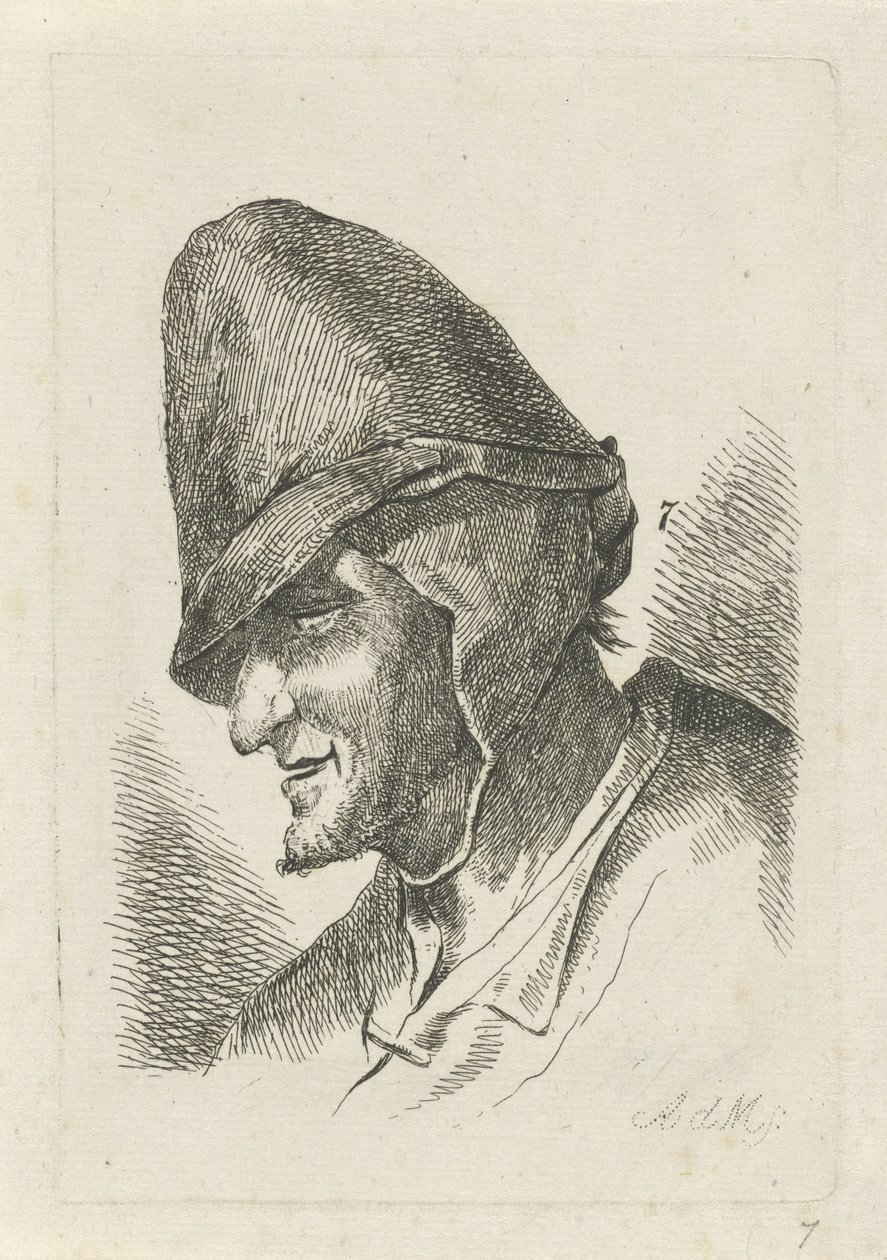 Férfi magas kalapban alkotó: Anthonie Willem Hendrik Nolthenius de Man