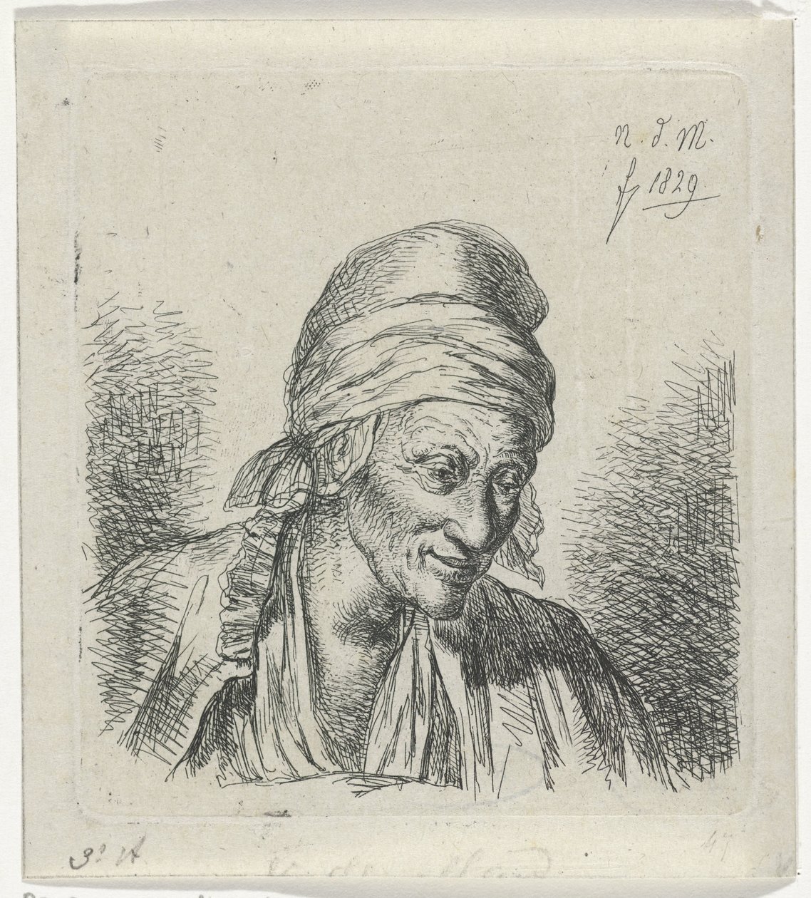 Öreg nő jobbra alkotó: Anthonie Willem Hendrik Nolthenius de Man