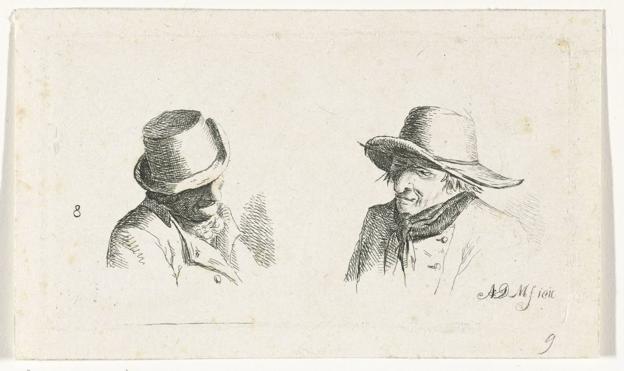 Két kalapos férfi alkotó: Anthonie Willem Hendrik Nolthenius de Man