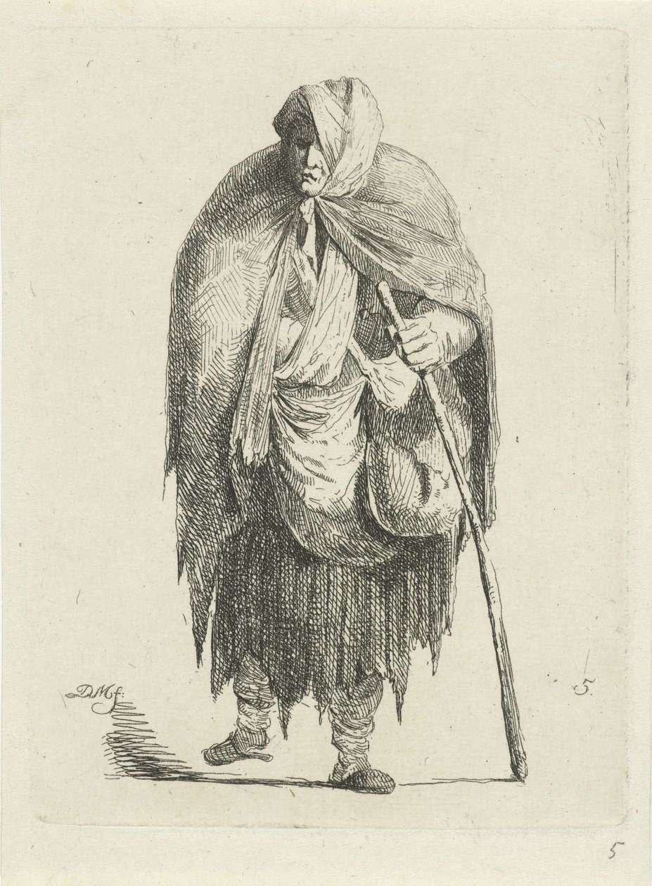 Rongyos nő alkotó: Anthonie Willem Hendrik Nolthenius de Man