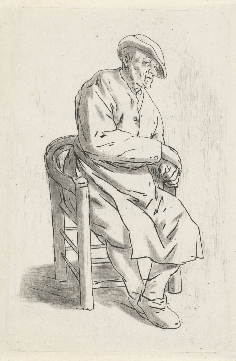 Ülő férfi egy karosszékben alkotó: Anthonie Willem Hendrik Nolthenius de Man