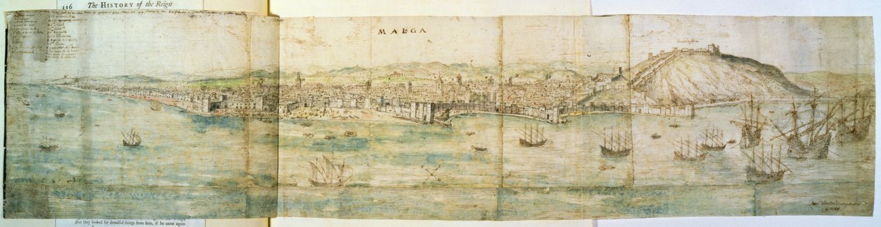 Malaga, 16. század (toll, tinta és wc papíron) alkotó: Anthonis van den Wyngaerde
