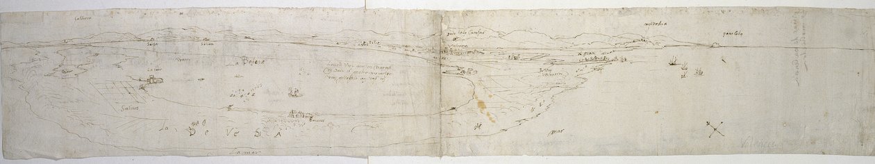 Valencia (toll és tinta papíron) alkotó: Anthonis van den Wyngaerde