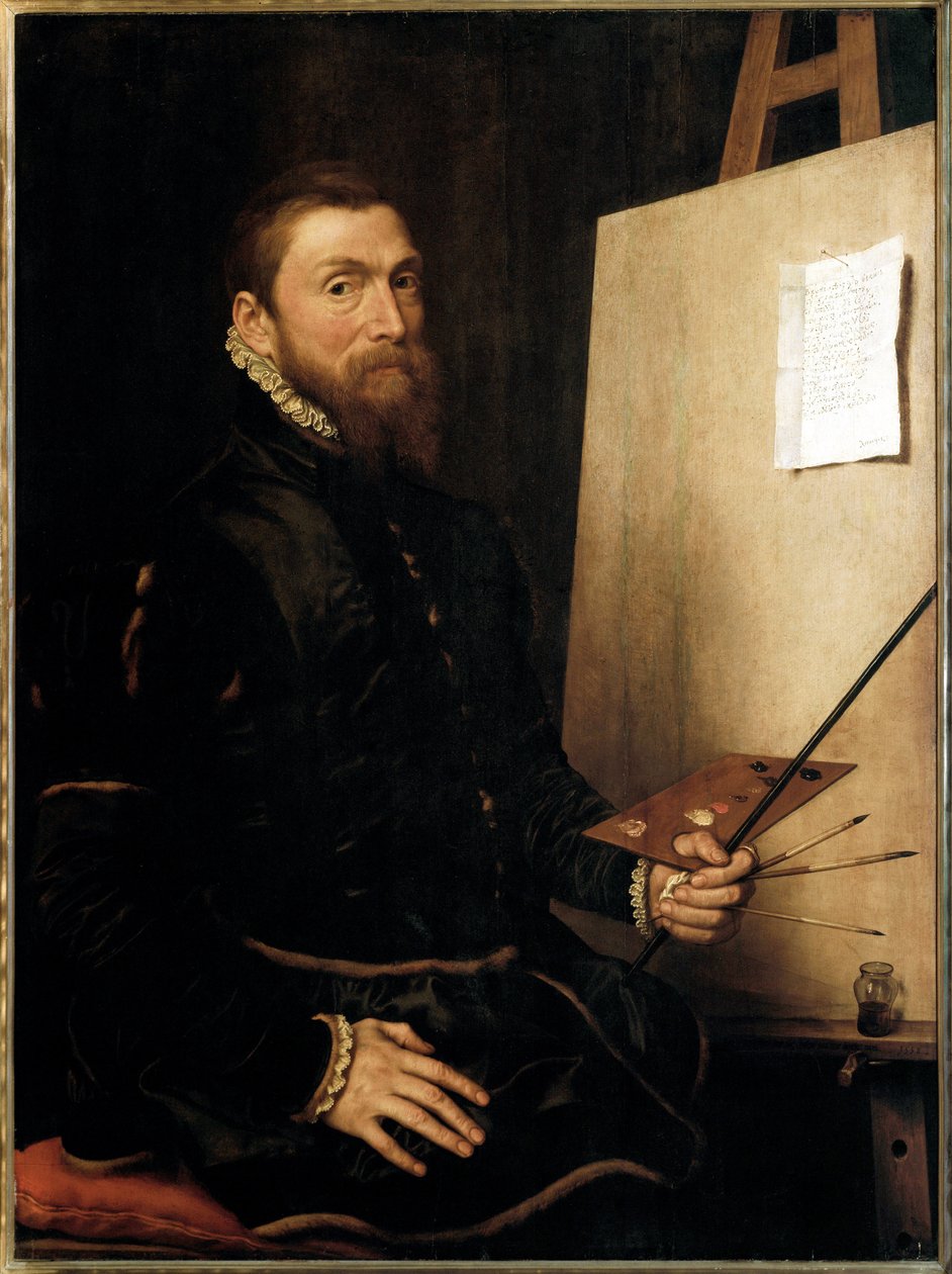 Önarckép – festészet alkotó: after Anthonis Mor van Dashorst