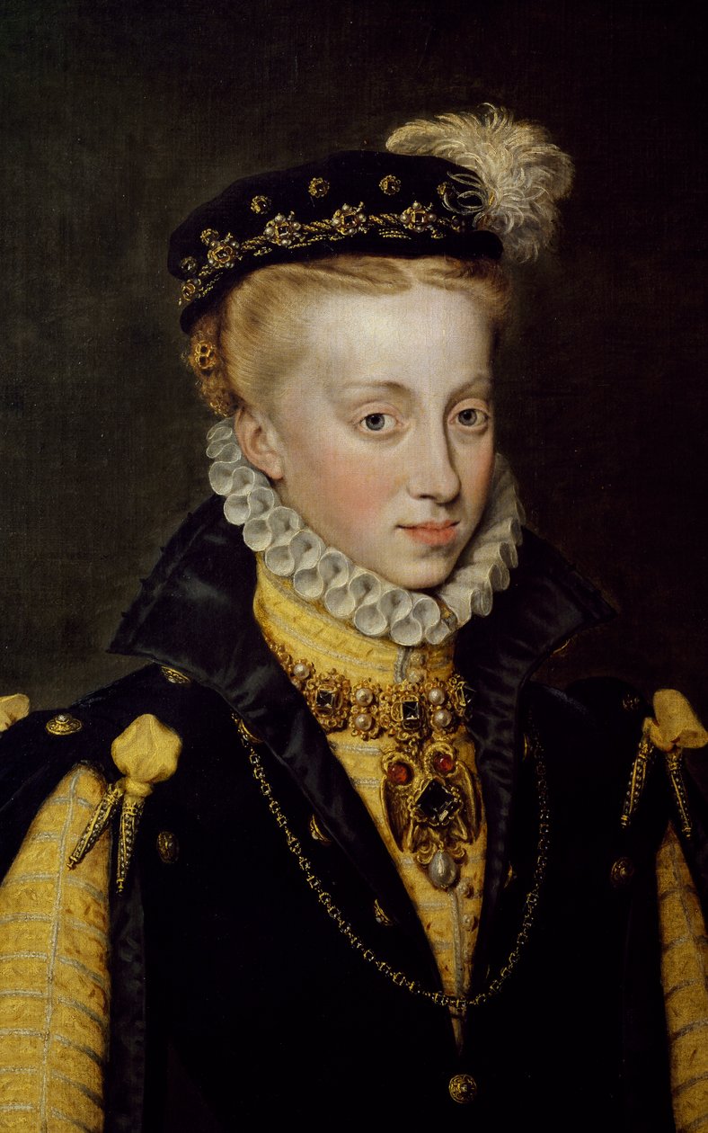 Osztrák Anna spanyol királyné portréja 1570 (festmény) alkotó: Anthonis van Dashorst (c.1519 1576/77) Mor