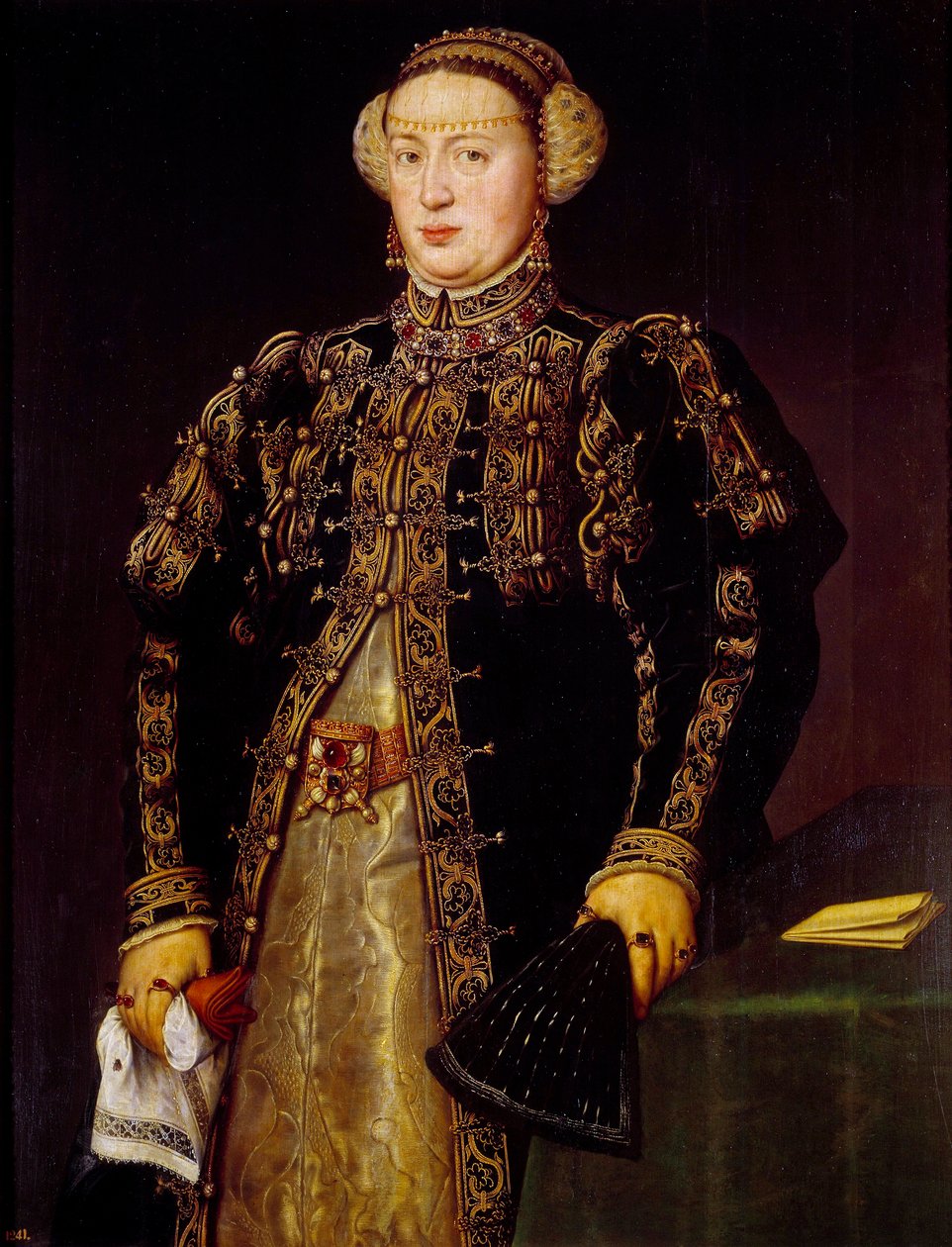 Kasztíliai Katalin (1507-1578), Portugál III. János felesége portréja Antonio Moro (1517-1575) festménye (ec.hol.) 16. századi Madrid, Prado Múzeum alkotó: Anthonis Mor van Dashorst