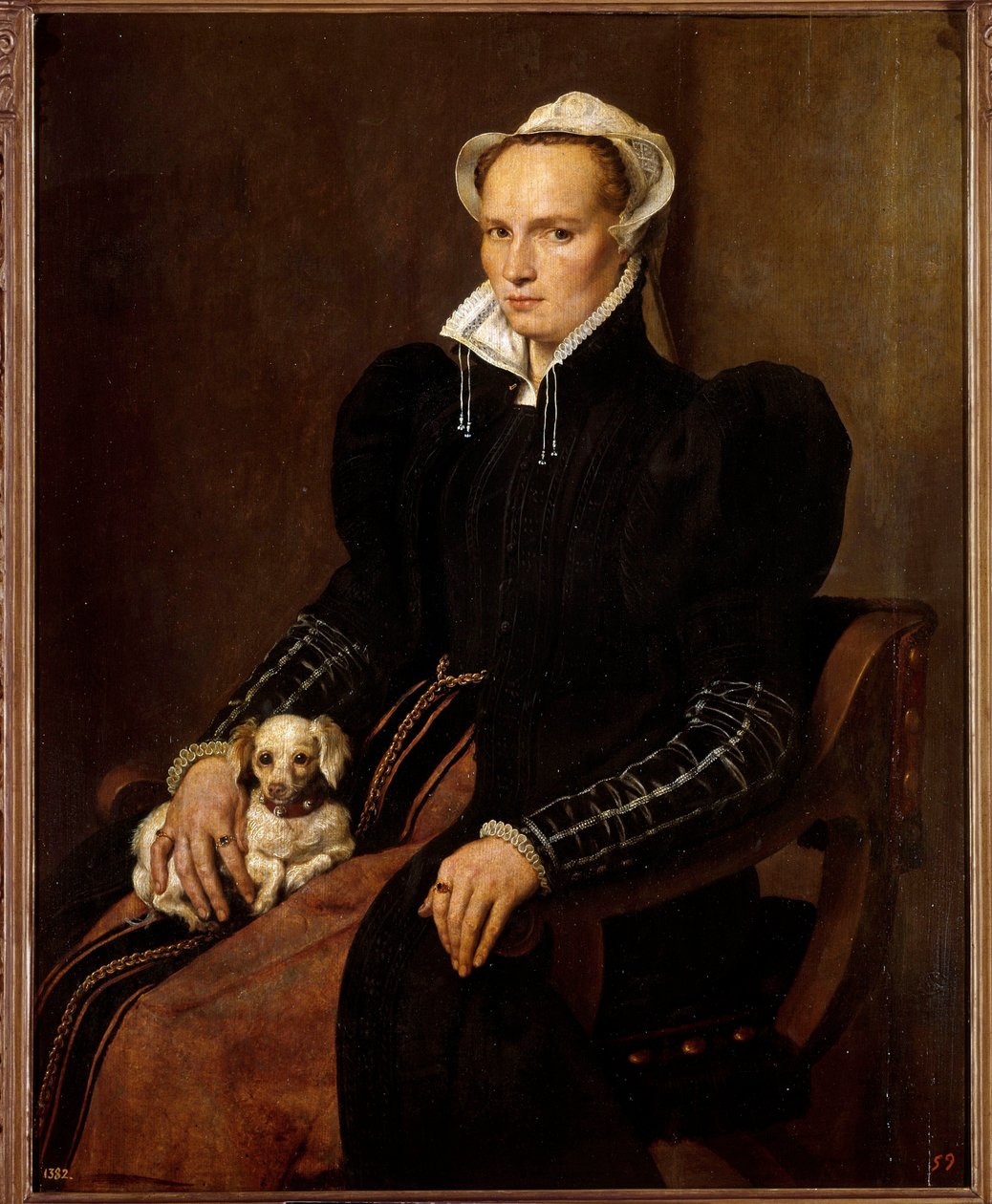 A művész feleségének portréja Antonio Moro (1517-1575) festménye 16. századi Madrid, Prado Múzeum alkotó: Anthonis Mor van Dashorst