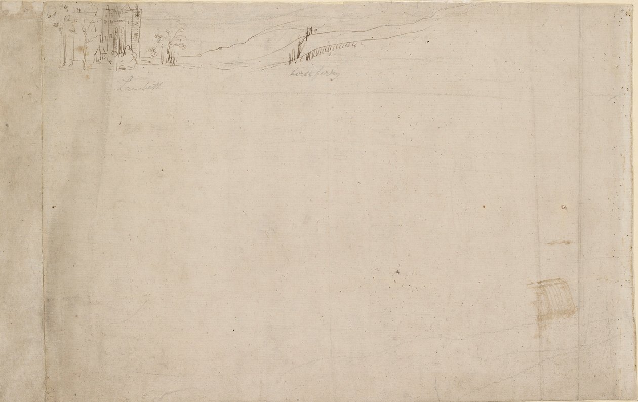 London panorámája Southwarkból nézve: Lambeth, 1554 alkotó: Anthonis van den Wyngaerde