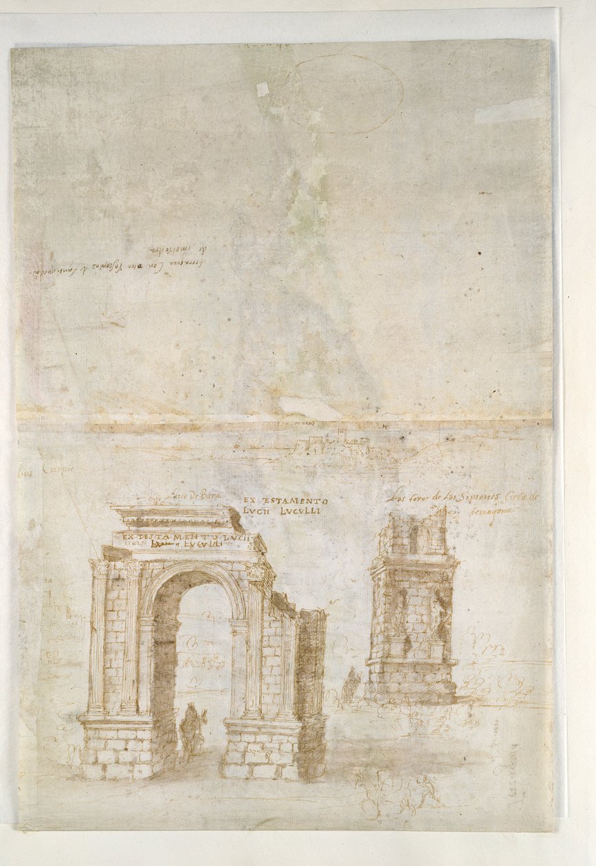 Panorámás kilátás Tarragonára a déli tenger felől, 1560-as évek. alkotó: Anthonis van den Wyngaerde