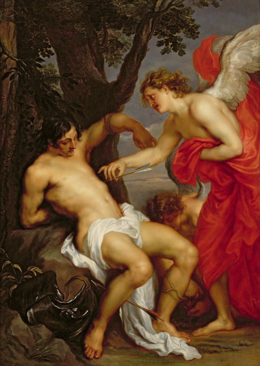 Szent Sebastian és az angyal alkotó: Anthony van Dyck