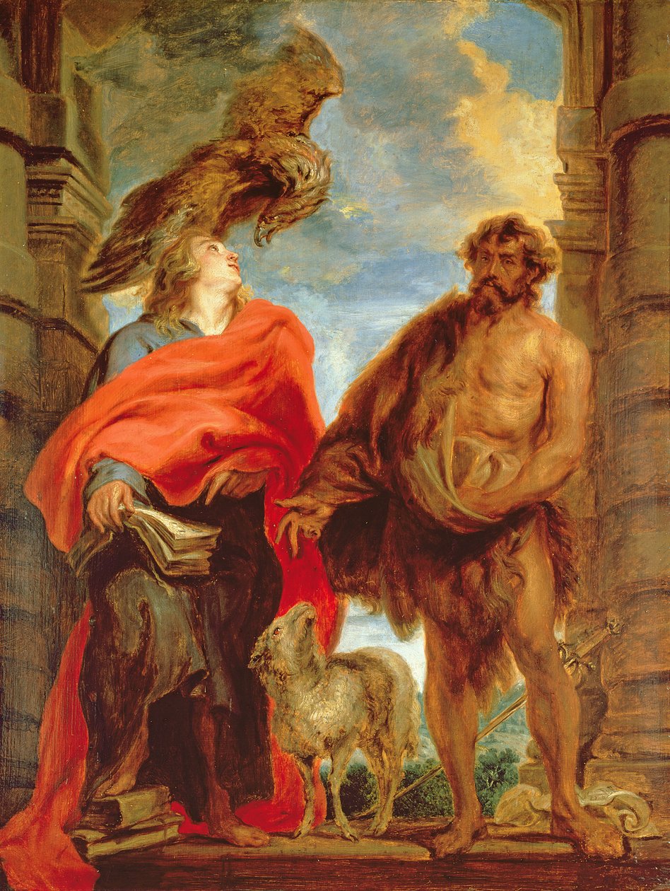 Keresztelő Szent János és Szent János evangélista, 1618-20 körül alkotó: Anthony van Dyck