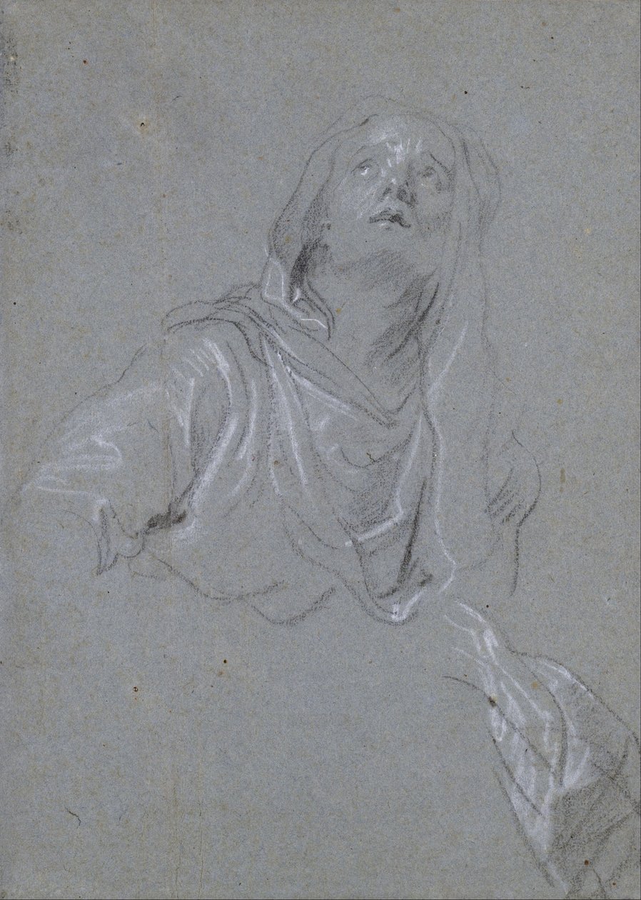 Tanulmány egy felfelé tekintő Madonnáról alkotó: Anthony van Dyck