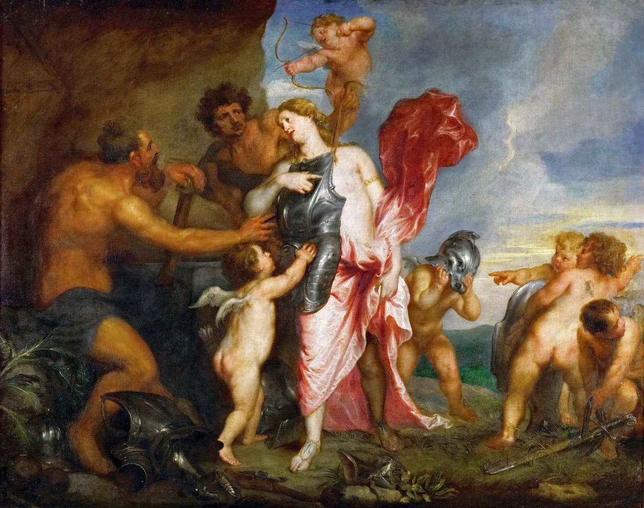 Thetis Hephaistostól kapja meg Achilles fegyvereit alkotó: Anthony van Dyck