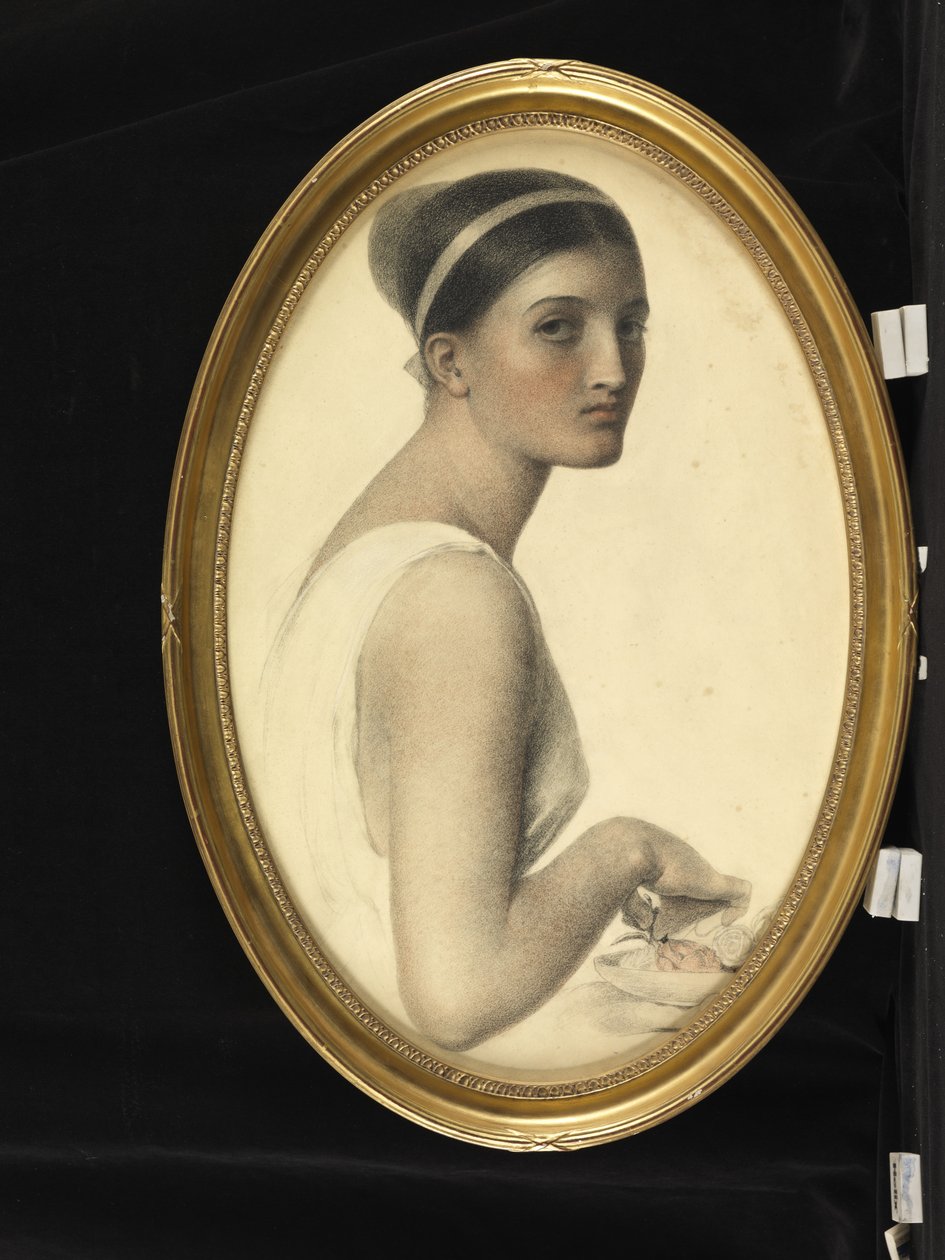 Ideális fej (kréta papíron) alkotó: Anthony Frederick Augustus Sandys