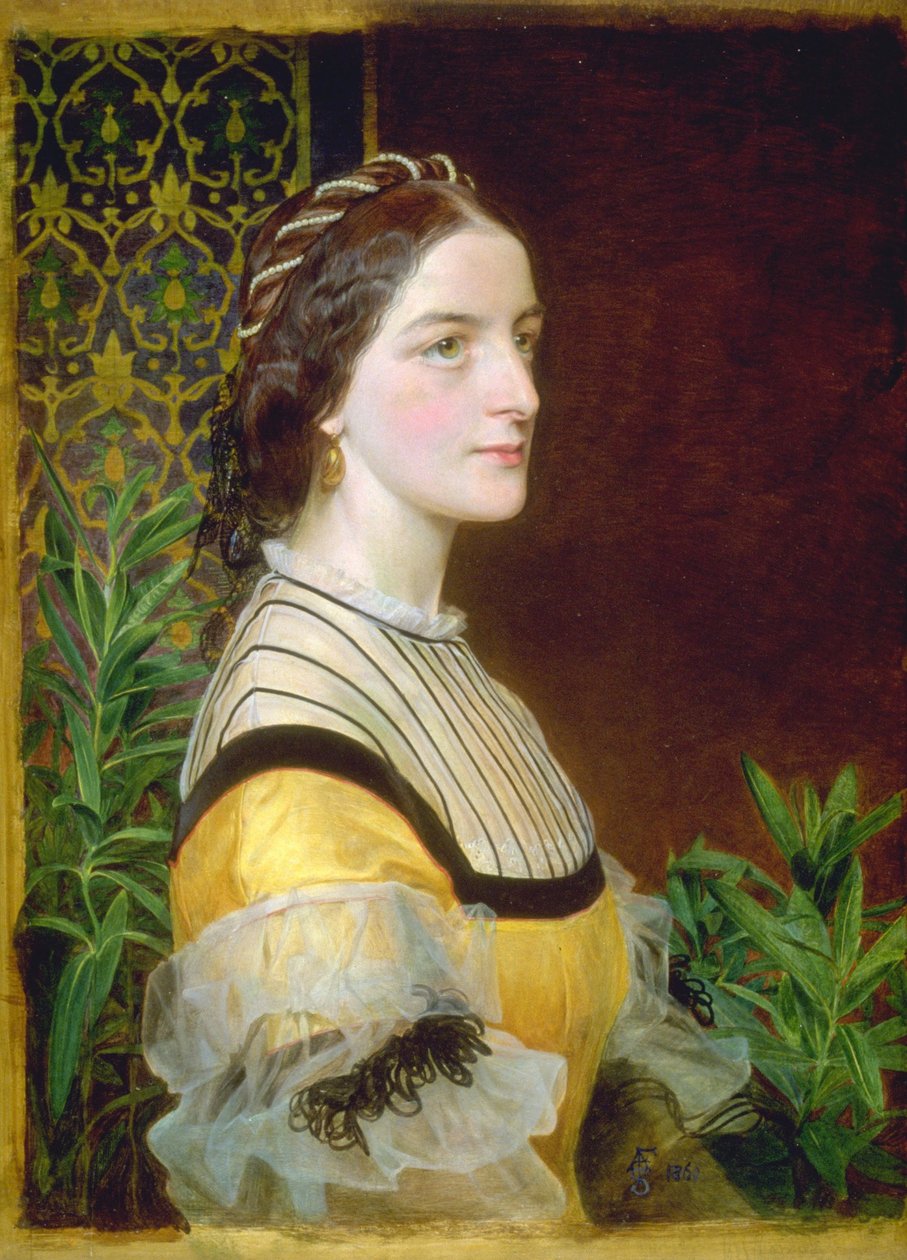 Egy hölgy portréja, valószínűleg Anne Simms Reeve, Brancaster Hall, Norfolk alkotó: Anthony Frederick Augustus Sandys