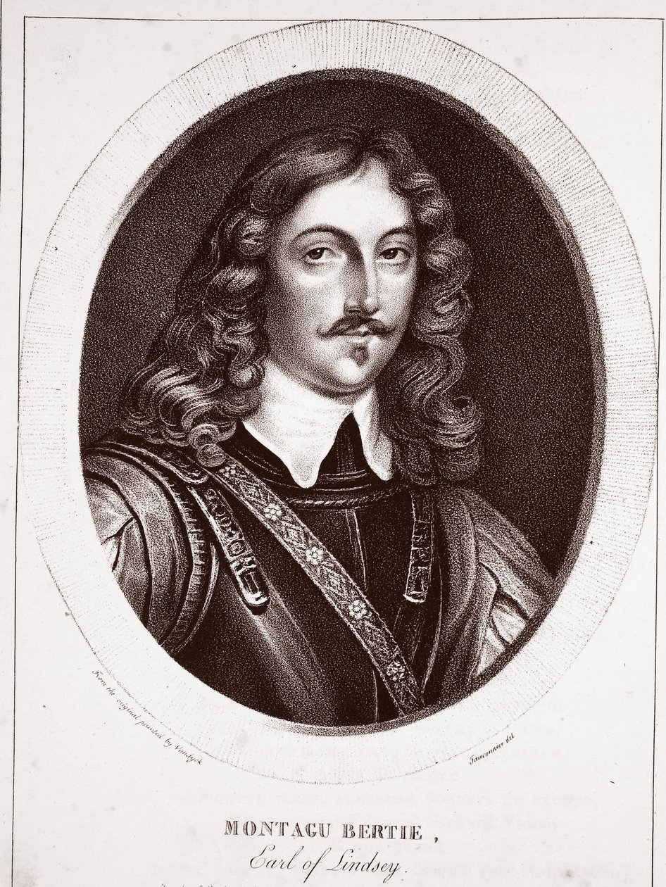 Montagu Bertie, Lindsey grófja, Fauconnier-nek tulajdonítva, de Langlume metszet alkotó: Anthony van Dyck