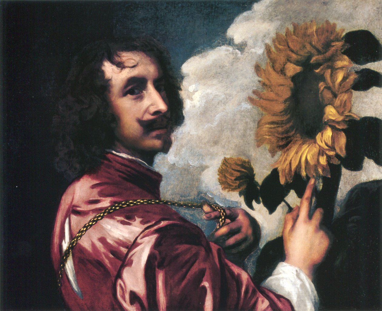 Önarckép napraforgóval alkotó: Anthony van Dyck