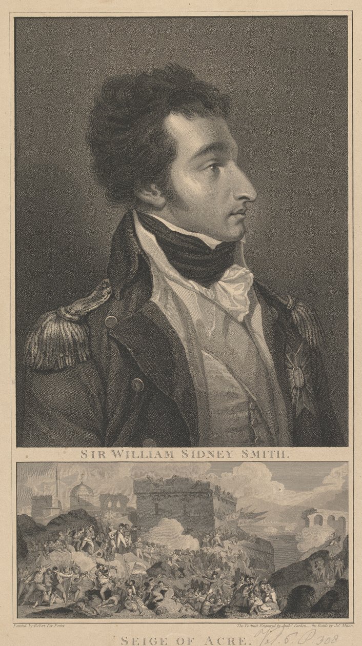 William Sidney Smith admirális és Acre ostroma alkotó: Anthony Cardon