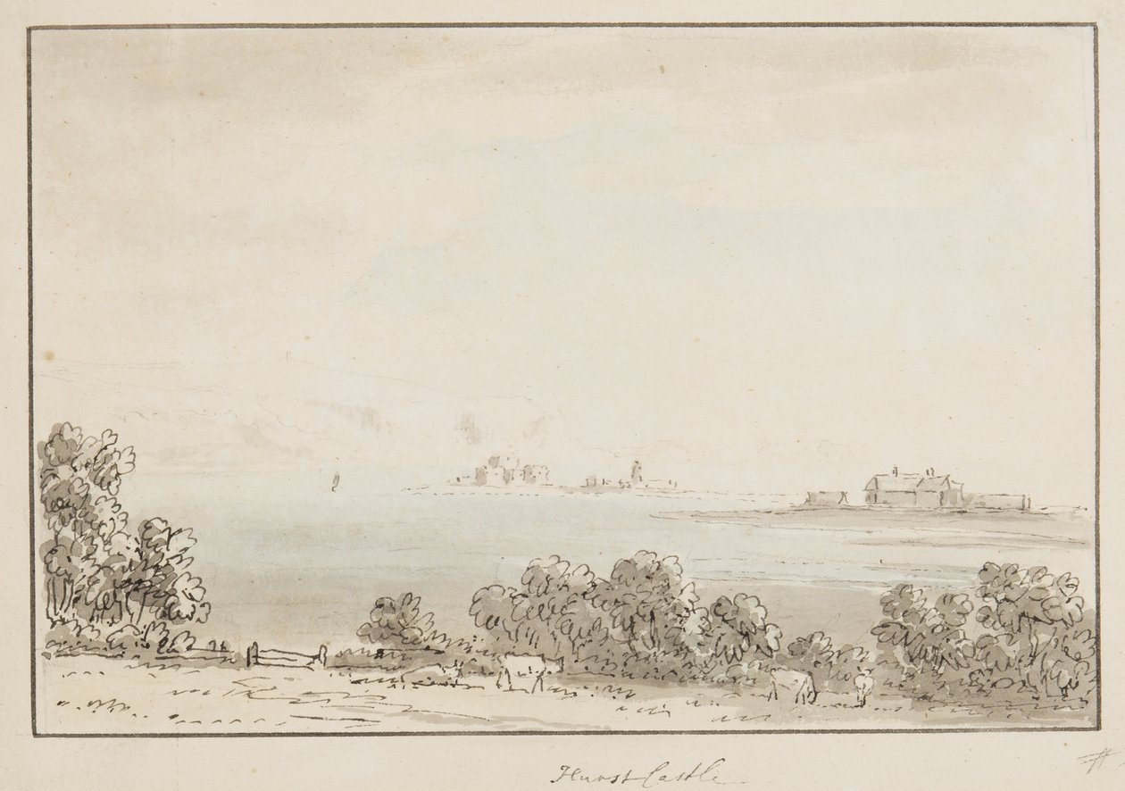 Hurst Castle (tinta és WC papíron) alkotó: Anthony Devis