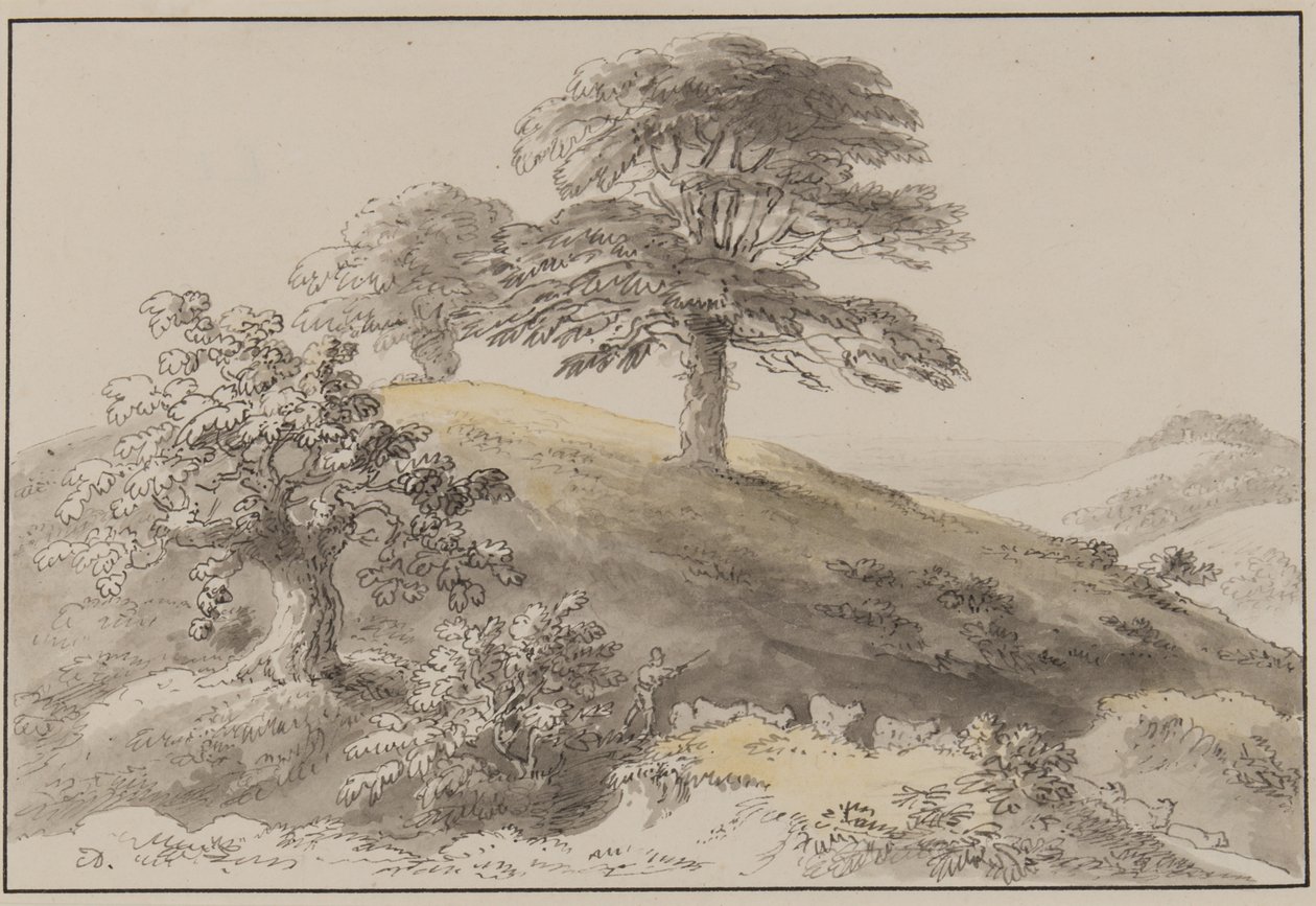 Sussex: St Marthas közelében, Alburyban (toll, ecset, tinta és WC papíron) alkotó: Anthony Devis