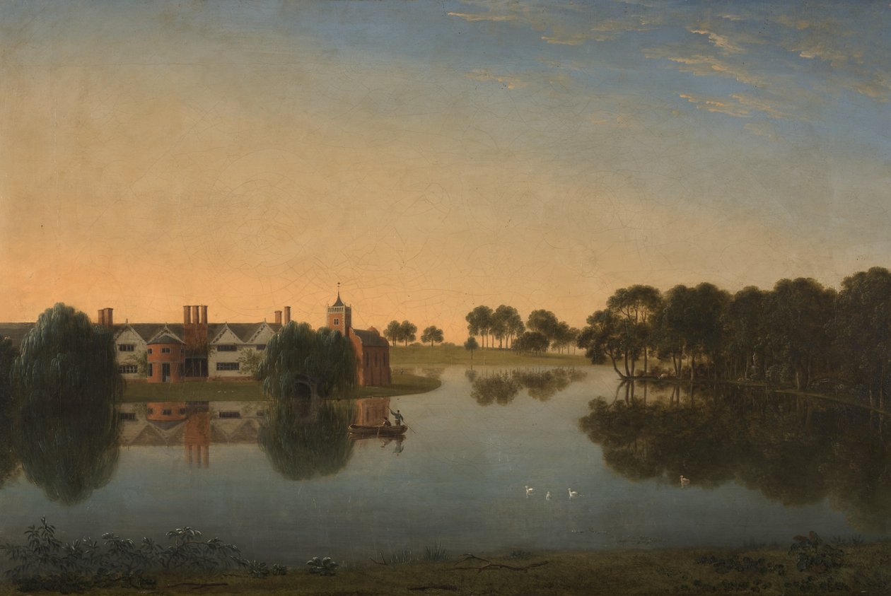 Tabley: A régi terem a Mere túloldalán alkotó: Anthony Devis