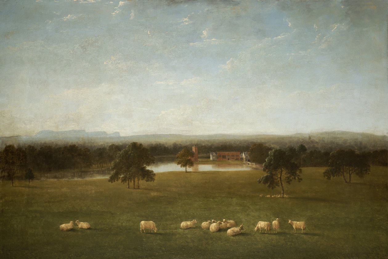 Tabley: A régi terem a parkból alkotó: Anthony Devis