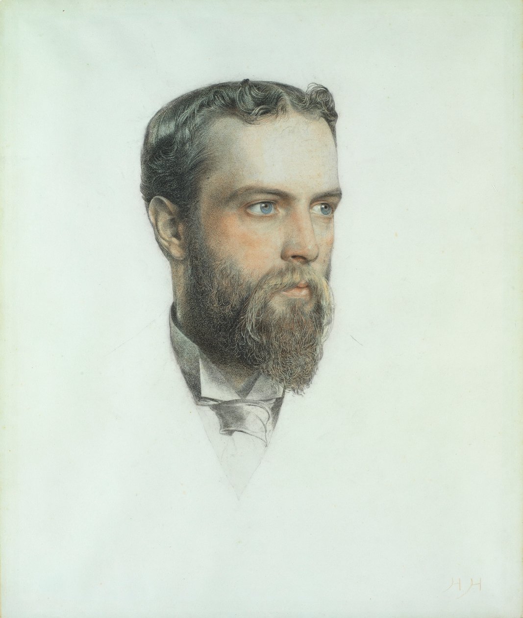 Egy ember feje, 1904 (színes kréták) alkotó: Anthony Frederick Augustus Sandys