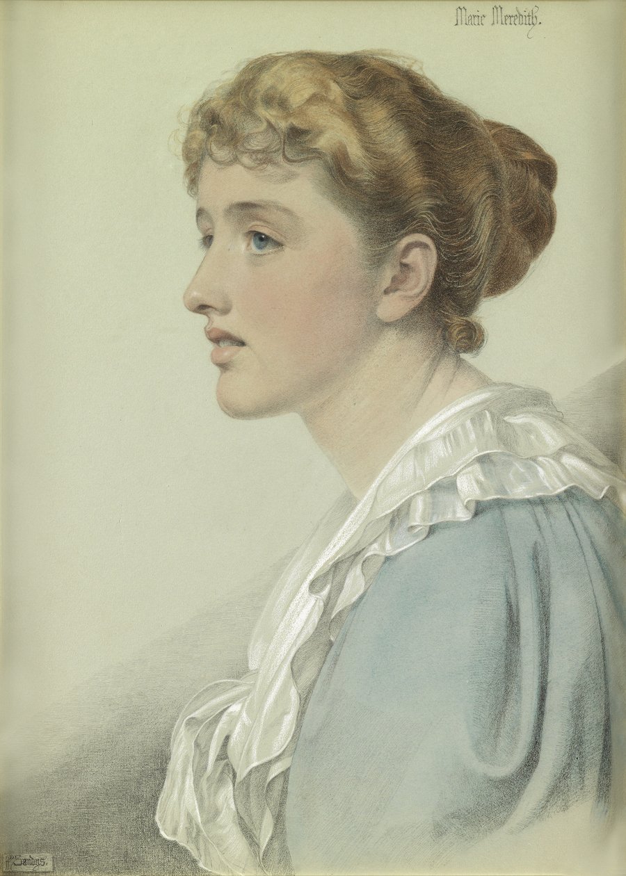 Marie Meredith, 1894 (színes kréták papíron) alkotó: Anthony Frederick Augustus Sandys