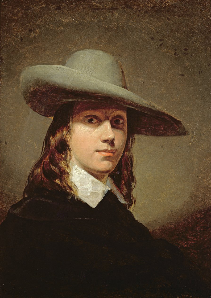 Önarckép széles karimájú kalapban, 1848 alkotó: Anthony Frederick Augustus Sandys