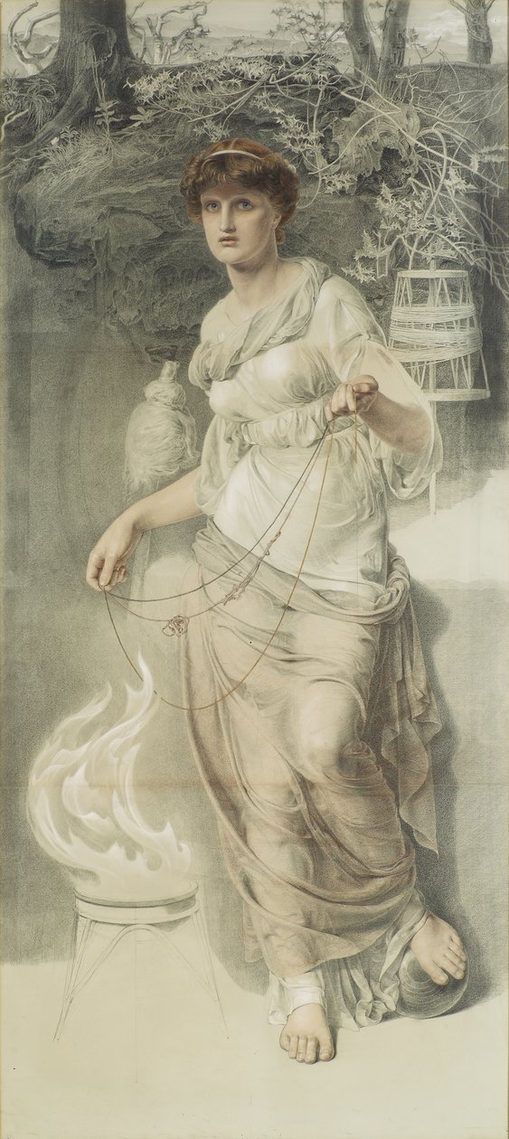 The Tangled Skein (ceruza, papír) alkotó: Anthony Frederick Augustus Sandys