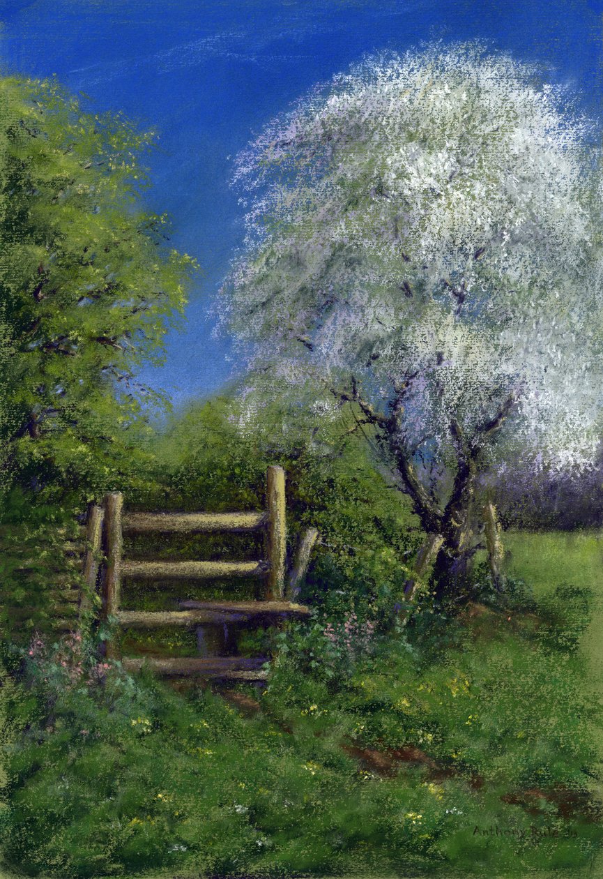 Springtime by the Stile, 2013 (pasztell, papíron) alkotó: Anthony Rule