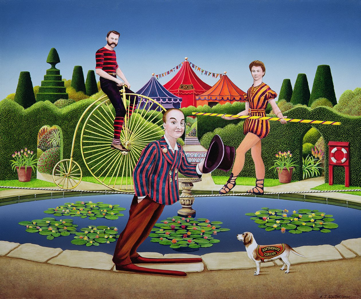 Circus Performers, 1979 (akril a fedélzeten) alkotó: Anthony Southcombe